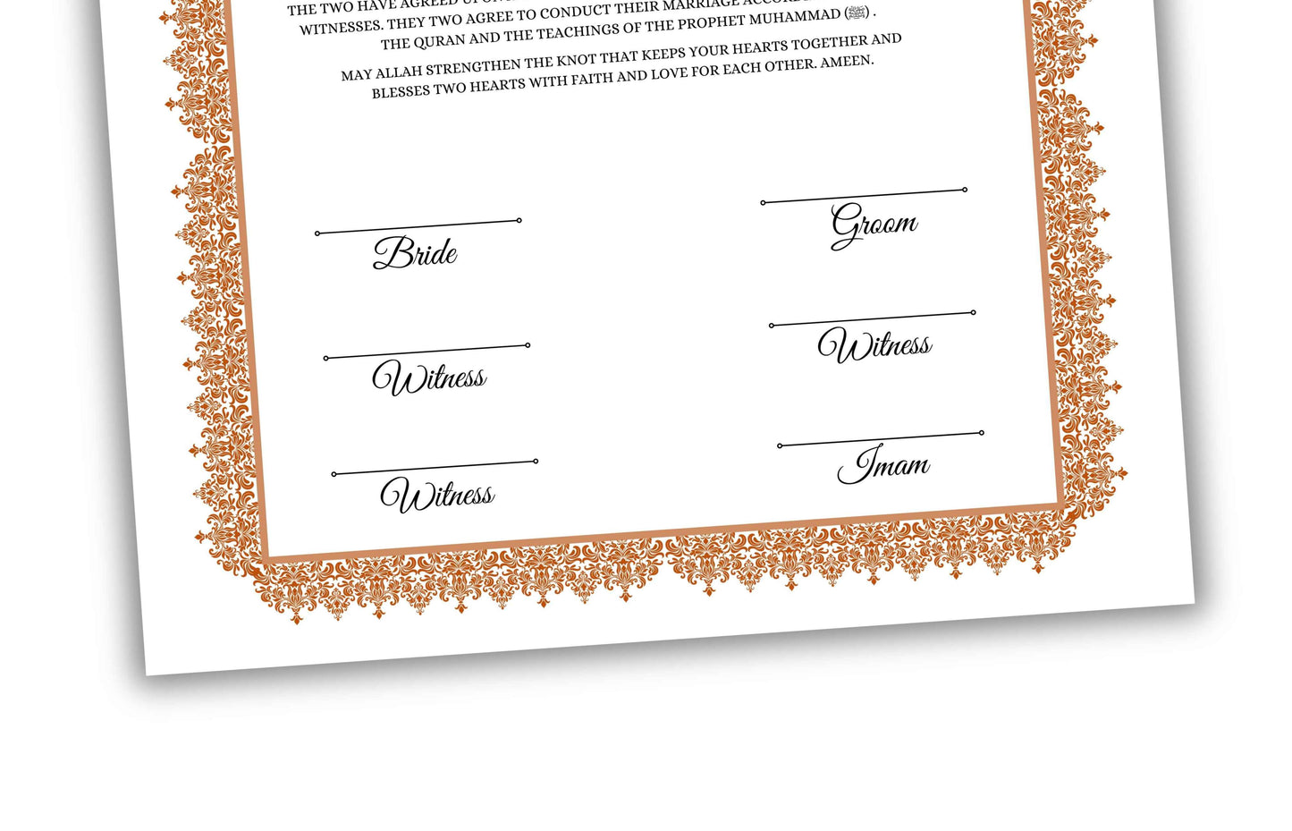 Nikkah Certificate Digital Download Personalised, A4, A3, Template, Instat Download. NN139