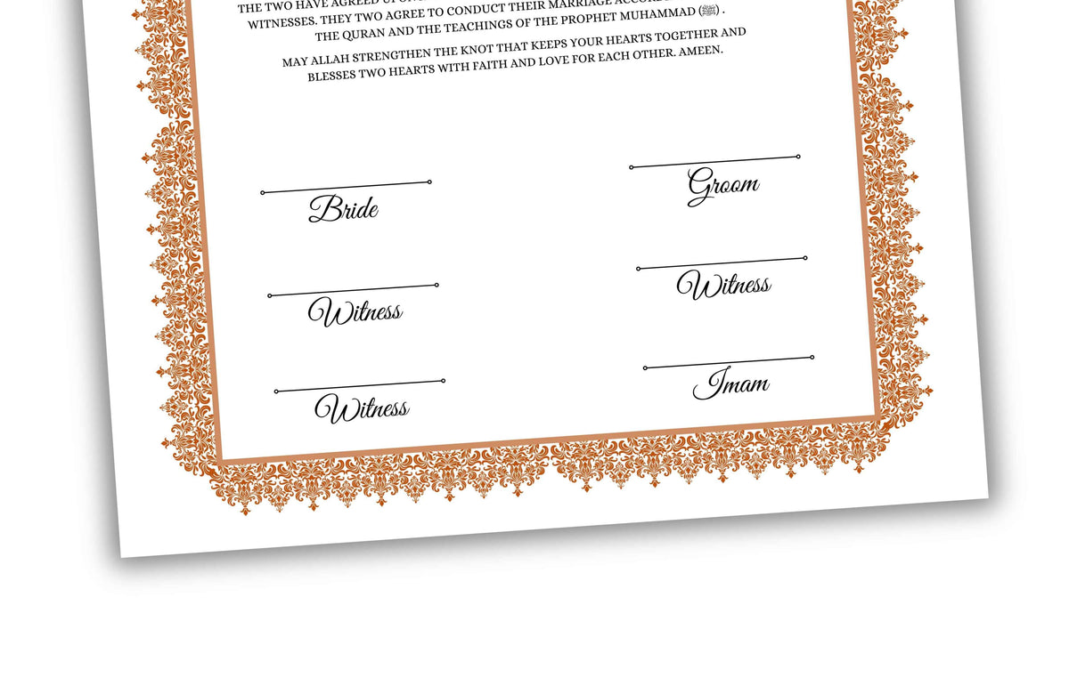 Nikkah Certificate Digital Download Personalised, A4, A3, Template, Instat Download. NN139