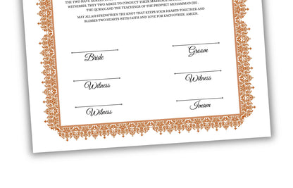 Nikkah Certificate Digital Download Personalised, A4, A3, Template, Instat Download. NN139