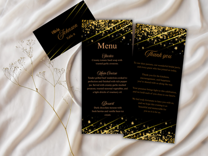 Wedding Thank you Card, Menu Card, Table Card. WI299