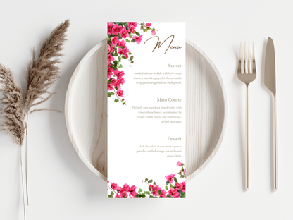 Wedding Invitation Bundle, RSVP, Thank You Card, Table Card, Menu Card, Reception Card, Details Card. WI256