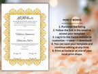 Muslim Wedding Contract, Mughal Nikkah Certificate Digital, A4 Nikkah Certificate. A3 Contract Digital Download. NN296