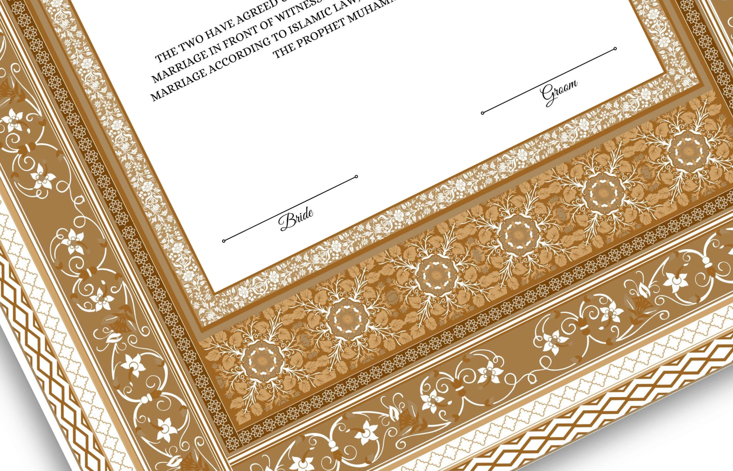 Nikkahnama | Custom Luxury Nikkah Contract | Mughal | Mughal | Inspired Luxury Nikkahnama | Nikkah Certificate in Pdf Template. NN175