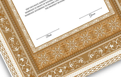 Nikkahnama | Custom Luxury Nikkah Contract | Mughal | Mughal | Inspired Luxury Nikkahnama | Nikkah Certificate in Pdf Template. NN175