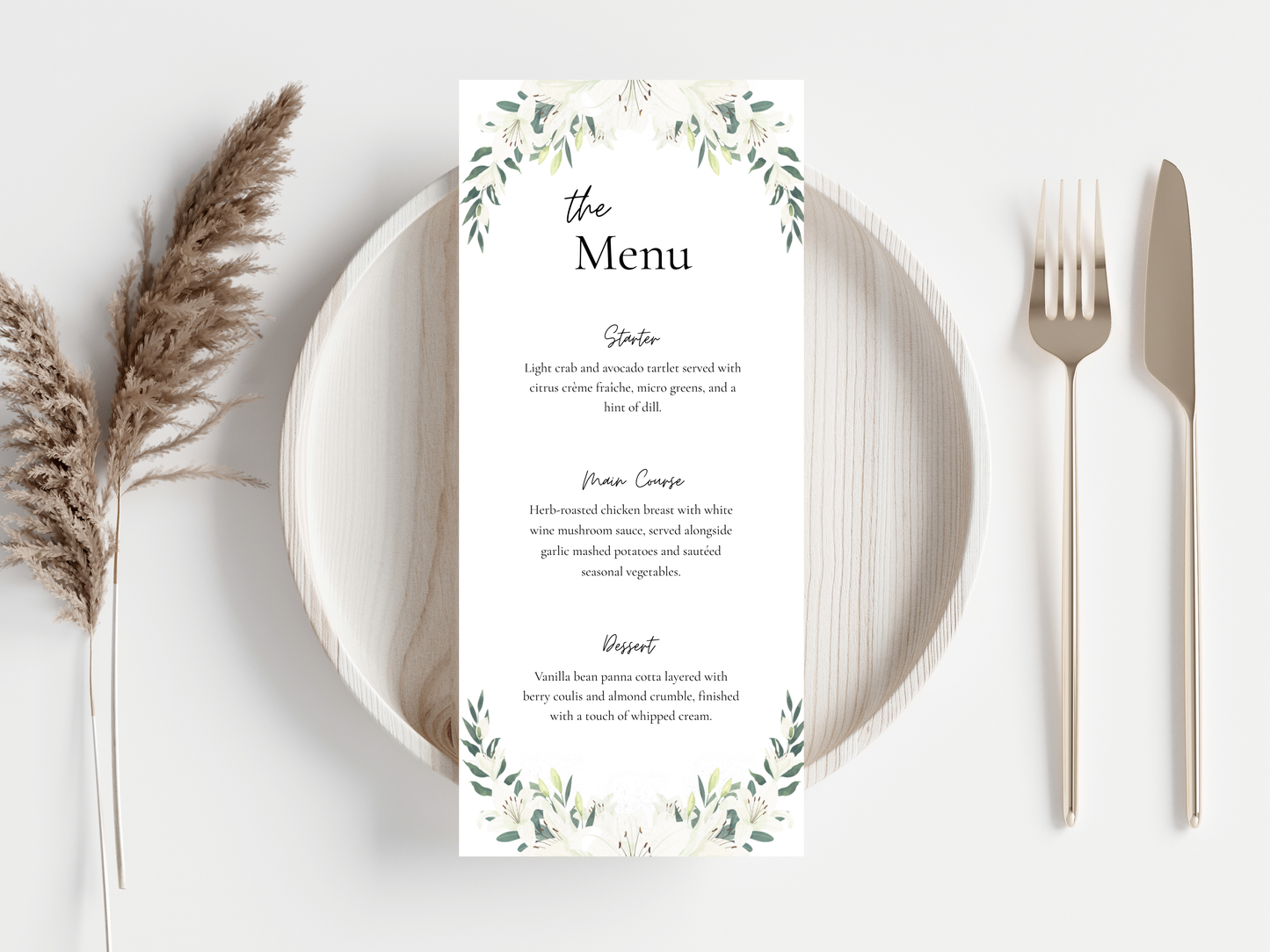 Wedding Invitation Bundle, RSVP, Thank You Card, Table Card, Menu Card, Reception Card, Details Card. WI248