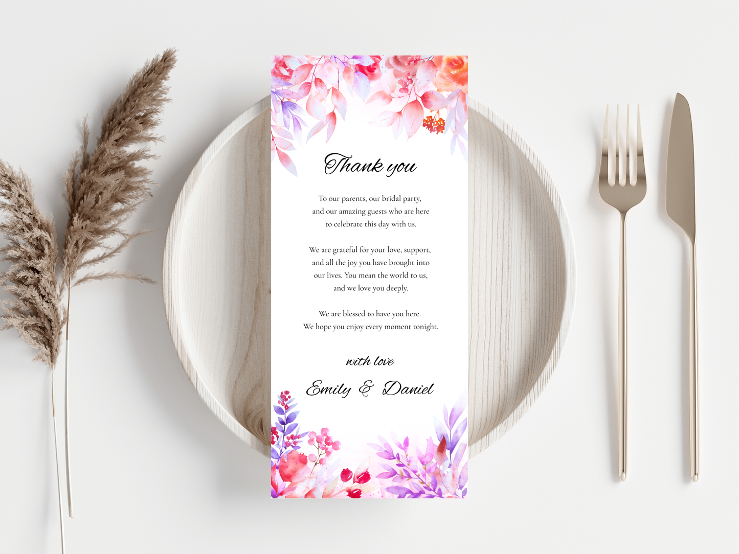 Wedding Invitation Bundle, RSVP, Thank You Card, Table Card, Menu Card, Reception Card, Details Card. WI252