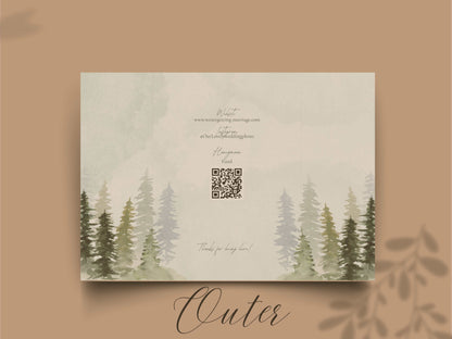 Elegant Wedding Itinerary Invitation | Watercolor Floral Arch Wedding Card | Modern Timeline Order of Events Invite. 158