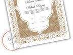 Nikkah Certificate Digital Download Personalized, Luxury Nikkah Contract, Islamic Wedding Contract, Personalized Muslim Wedding Gift. NN188