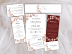 Wedding Invitation Bundle, RSVP, Thank You Card, Table Card, Menu Card, Reception Card, Details Card. Wedding Bottle Label. WI280