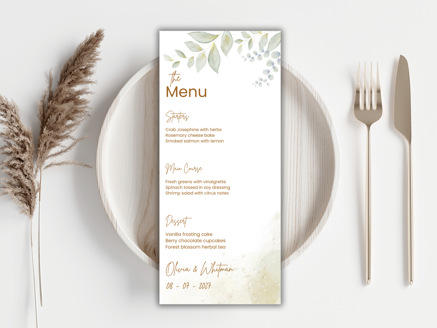 Wedding Invitation Bundle, RSVP, Thank You Card, Table Card, Menu Card, Reception Card, Details Card. WI240