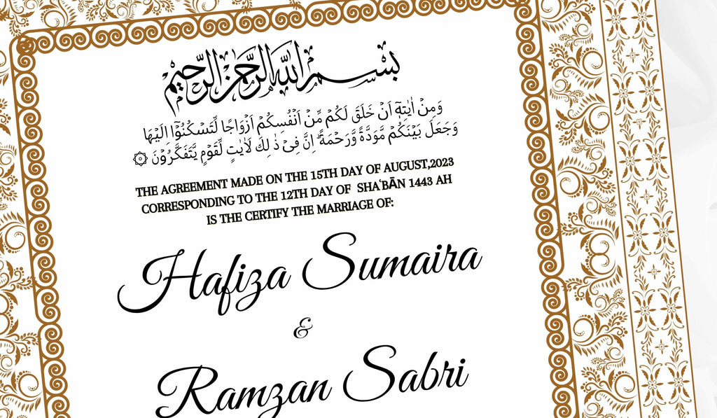 A3, A4 Muslim Agreement Digital Template. NN110