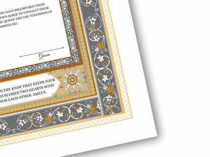 Nikkah Certificate Digital Download Personalised, A4, A3, Template, Muslim Wedding Contract, Instat Download. NN169