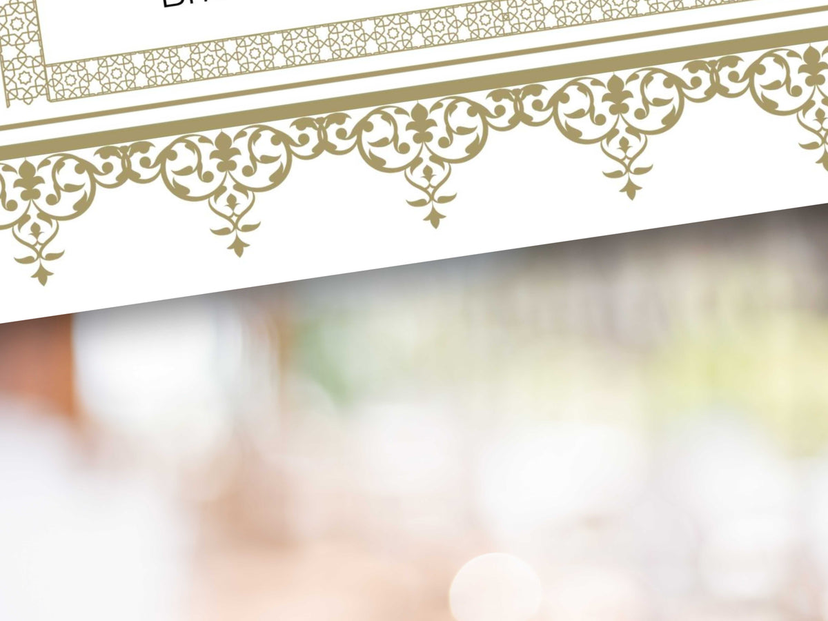 Nikkah Certificate Digital Download Personalised, A4, A3, Template, Muslim Wedding Contract, Instat Download. NN285