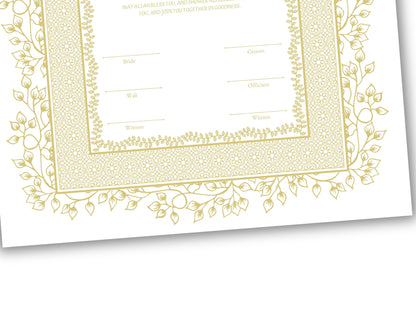 Nikkah Certificate Digital Download,A3,A4. NN207