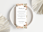 Wedding Menu & Thank You Template | Editable Canva Place Card. WI218