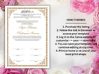 Nikkah Certificate, Nikkah Islamic Marriage Certificate, Printable, Custom Name Nikkah. Quran Verse, Digital Download. NN218
