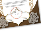 Nikkah Certificate Digital Download Personalised, A4, A3, Template, Editable, Purple Nikkah Nama, Nikkah Contract, Muslim Contract. NN288