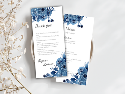 Wedding Invitation Bundle, RSVP, Thank You Card, Table Card, Menu Card, Reception Card, Details Card. WI228