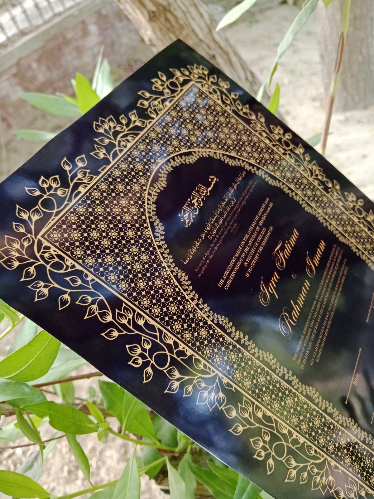 Nikkah Certificate , Nikkah Certificate, Nikkahnama, Muslim Marriage Certificate, A4Certificate