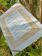 Nikkah Certificate , Nikkah Certificate, Nikkahnama, Muslim Marriage Certificate, A3 Certificate