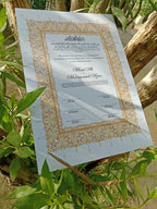 Nikkah Certificate , Nikkah Certificate, Nikkahnama, Muslim Marriage Certificate, A3 Certificate