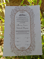 A4 Nikkah Certificate , Nikkah Certificate, Nikkahnama, Muslim Marriage Certificate, A4Certificate