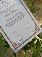 A3 Nikkah Certificate , Nikkah Certificate, Nikkahnama, Muslim Marriage Certificate, A3 Certificate