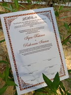 A3 Nikkah Certificate , Nikkah Certificate, Nikkahnama, Muslim Marriage Certificate, A3 Certificate