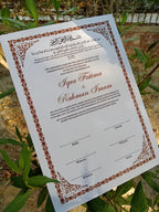 A3 Nikkah Certificate , Nikkah Certificate, Nikkahnama, Muslim Marriage Certificate, A3 Certificate