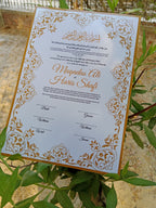 A4 Nikkah Certificate , Nikkah Certificate, Nikkahnama, Muslim Marriage Certificate, A4 Certificate