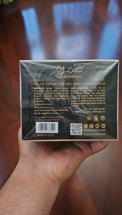 Khamrah Lattafa Perfume for Unisex Eau de Perfume Spray, 3.4 Ounce (Genuine)