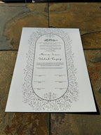 Nikkah Certificate, A3 Islamic Wedding Contract, Nikkah Nama, Muslim Marriage Certificate, Personalised Names, Brocade for Muslim Couples