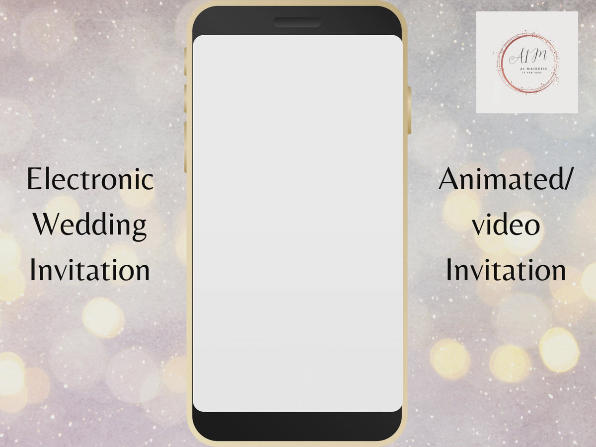 Wedding E-invite Video, Wedding Video Save the Date Template, Animated Wedding Invitation, Editable Digital Wedding Invite. WEI50
