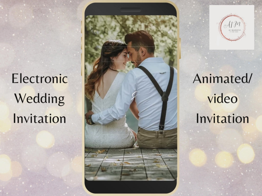 Wedding Video Invitation Suite Template, Animated Wedding Invitation with RSVP, Add Your Own Photo and Music, WEI49