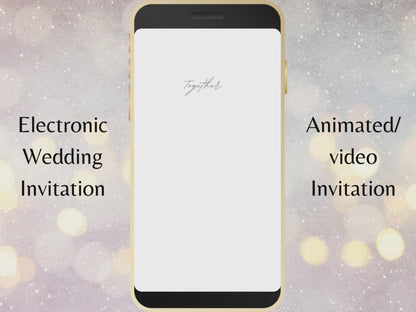 Boho Electronic Wedding Template, Phone Wedding Invitation Electronic, Text Message Invitation, Digital Wedding Invitation, WEI7