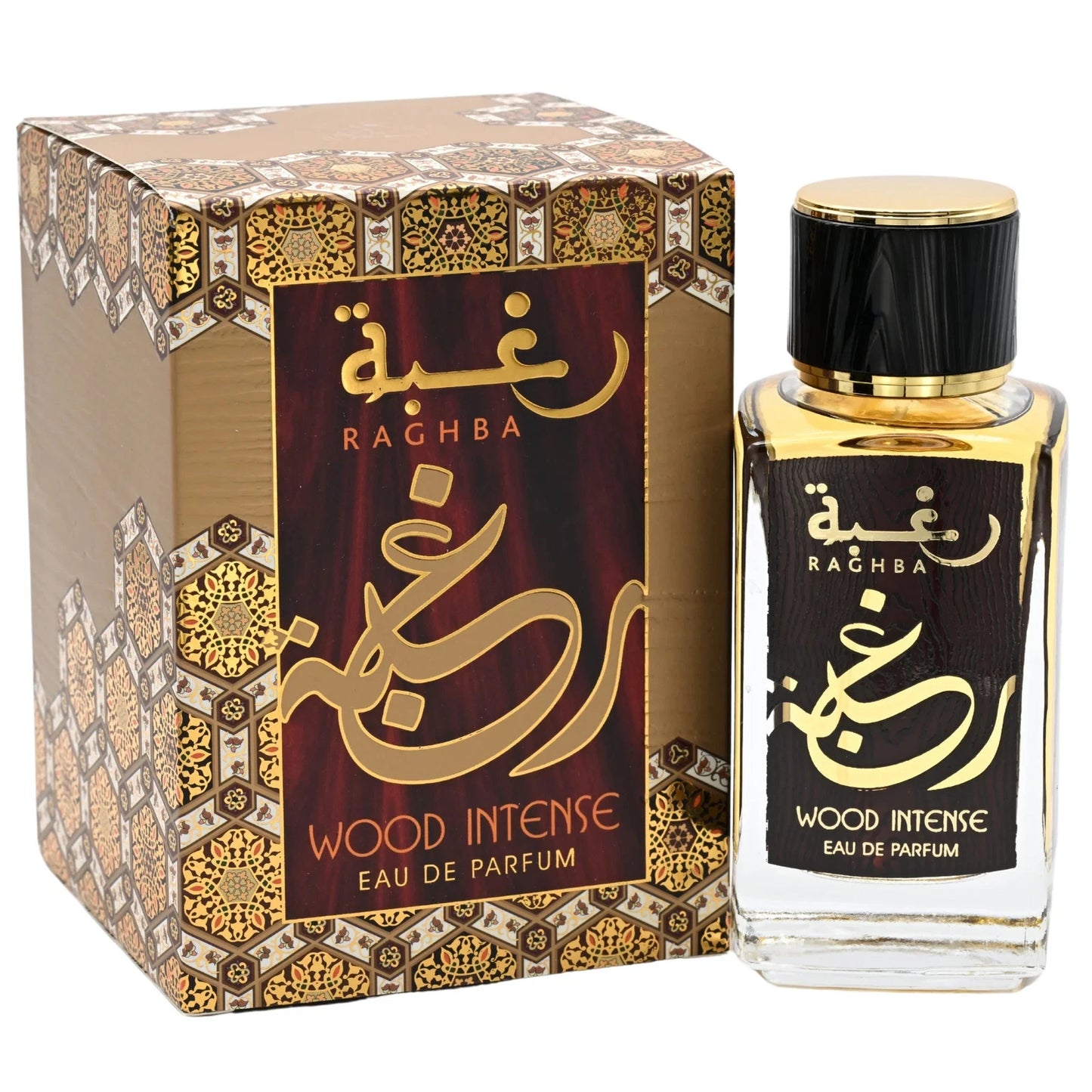 Raghba Wood Intense by Lattafa perfume for unisex EDP 3.3 / 3.4 oz New in Box