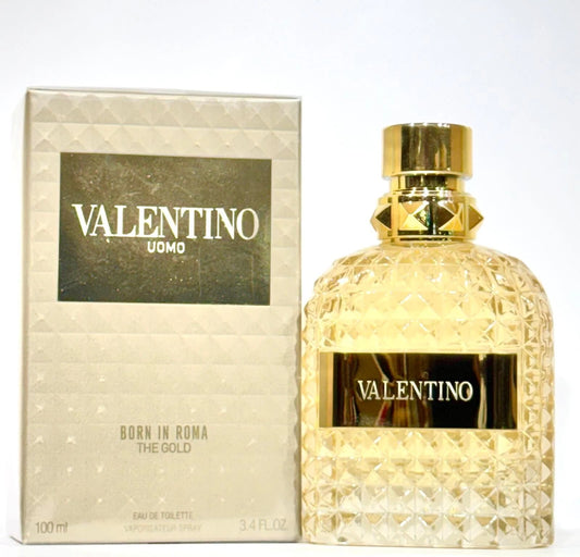 Valentino Uomo Born In Roma The Gold 3.4 oz 100ml Eau De Toilette Men's Spray