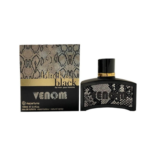 Black Is Black Venom by Nuparfums Cologne Men EDT 3.3 / 3.4 oz New In Box