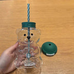 2026 Starbuck Barista Bear Glass Cup Limited Edition Christmas Gift