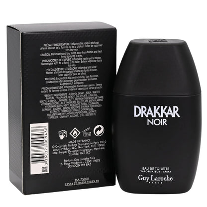 DRAKKAR NOIR by Guy Laroche 3.4 / 3.3 oz EDT For Men New in Box