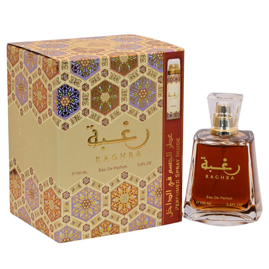 Raghba by Lattafa perfume for unisex EDP 3.3 / 3.4 oz New in Box