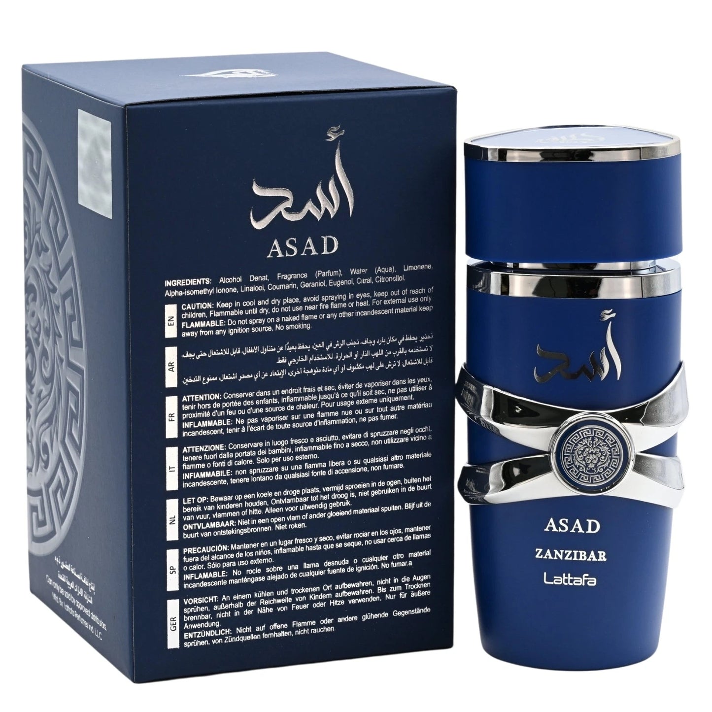 Lattafa Asad Zanzibar by Lattafa 3.4 oz EDP Cologne for Men NIB
