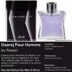 Daarej Pour Homme by Rasasi EDP 3.38 oz New In Box